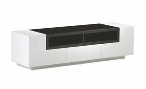 Zachary Tv Console- White/Oak