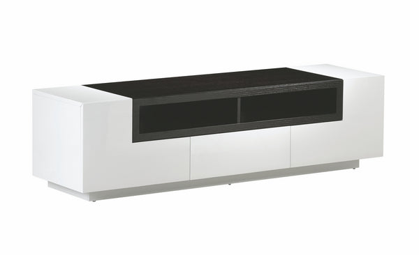 Zachary Tv Console- White/Oak