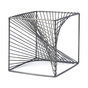 Rochon 8L x 8W Gray Metal Decorative Cube