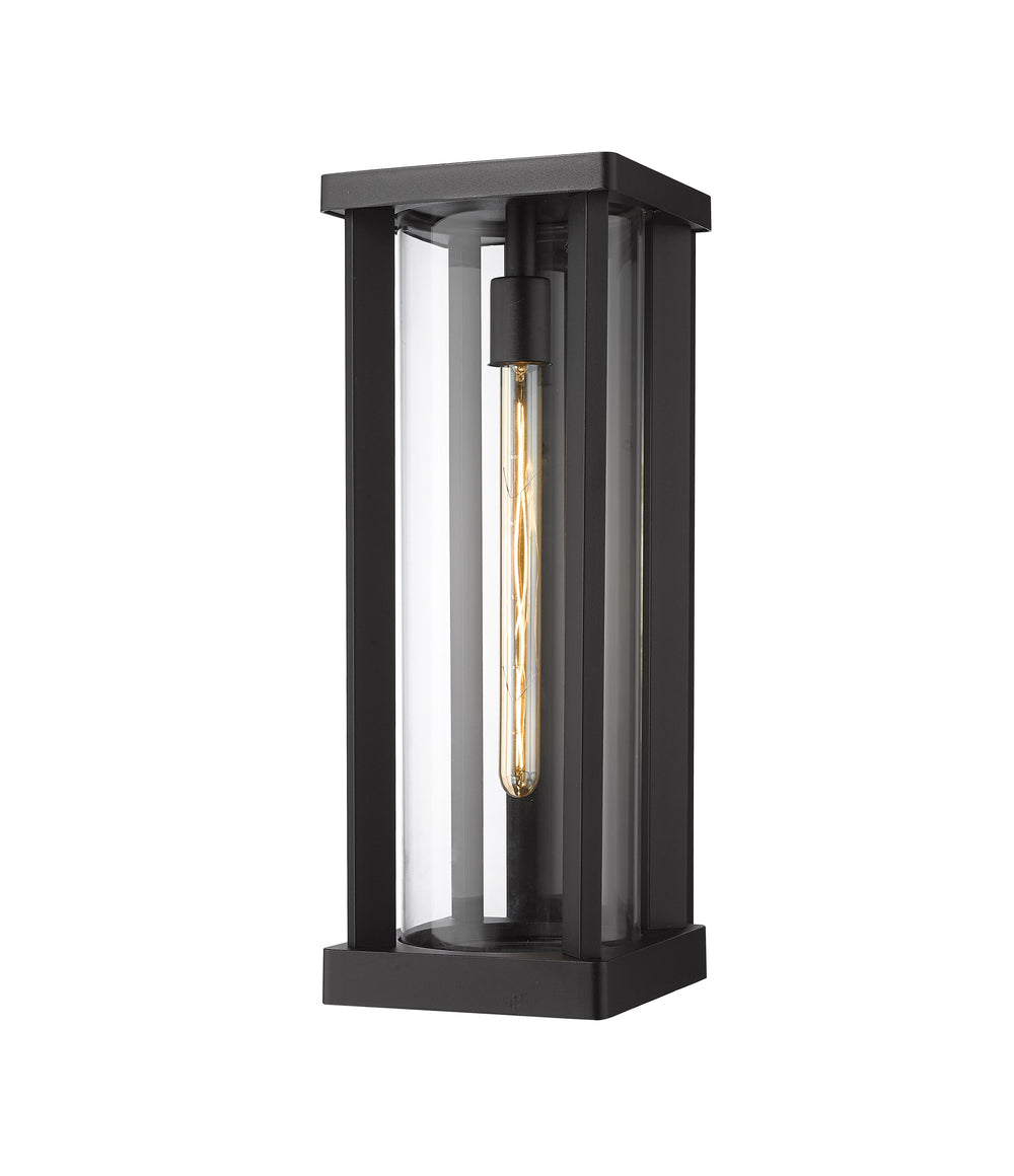 Glenwood 1 Light Outdoor Wall Sconce in Black Finish