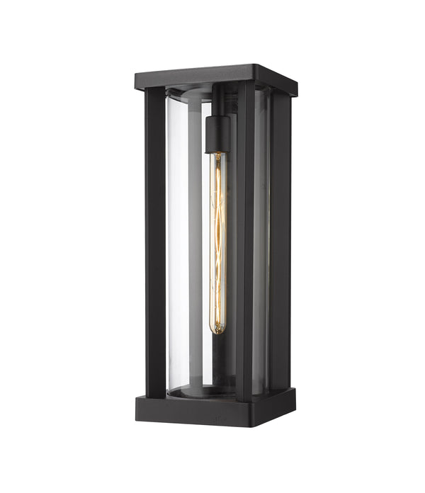 Glenwood 1 Light Outdoor Wall Sconce in Black Finish