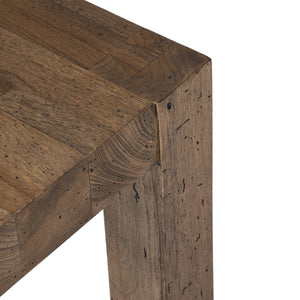 Abaso End Table - Rustic Wormwood Oak