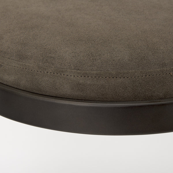 Tyson 17L x 18W x 31H Brown/Gray Suede W/ Metal Frame Bar Stool