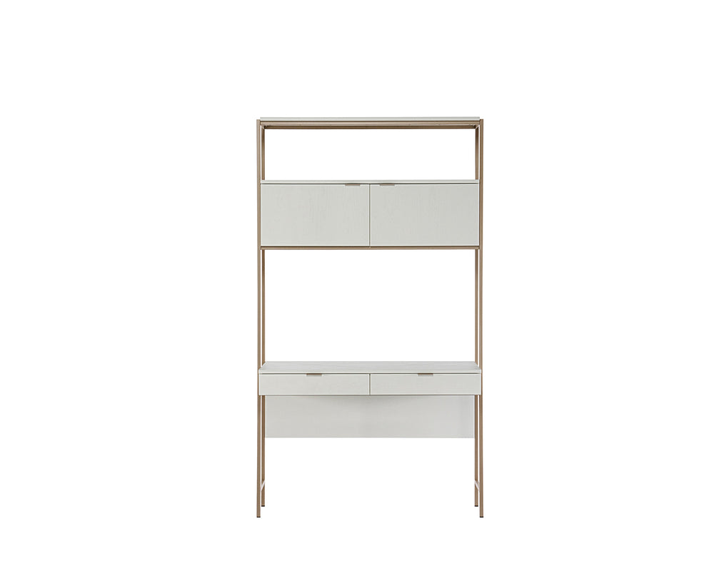 Ambrose Modular Wall Desk - Champagne Gold - Cream