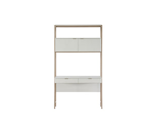 Ambrose Modular Wall Desk - Champagne Gold - Cream