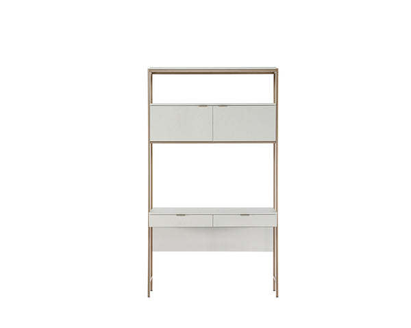 Ambrose Modular Wall Desk - Champagne Gold - Cream