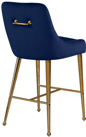 Irvin Stool In Navy Velvet