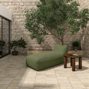 Moe's Lirio Outdoor Chaise in Green Olefin Fabric
