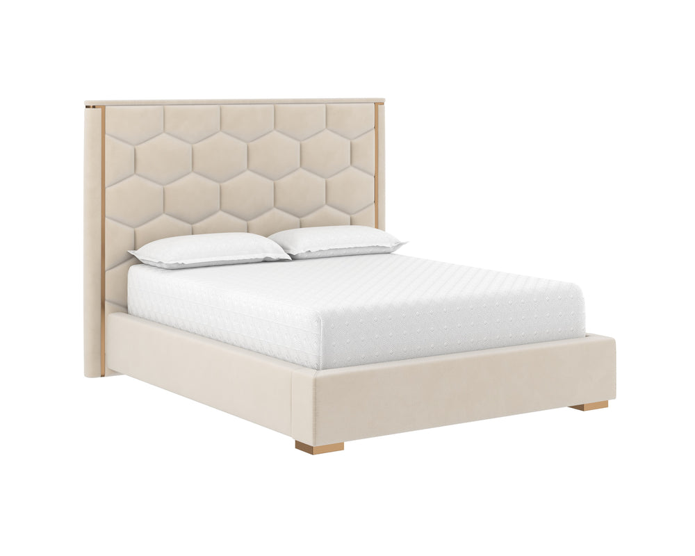 ALISHA BED - QUEEN - MEG TAUPE