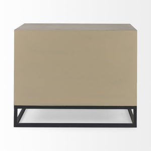 Genevieve I 39L x 16W Light Brown Fir Veneer 3 Drawer Accent Cabinet