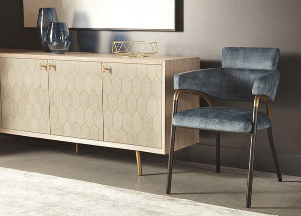 SHARQUI DINING ARMCHAIR - NONO PETROL