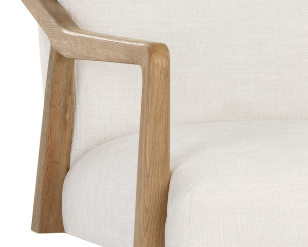 COLLIN OFFICE CHAIR - NATURAL - HEATHER IVORY TWEED