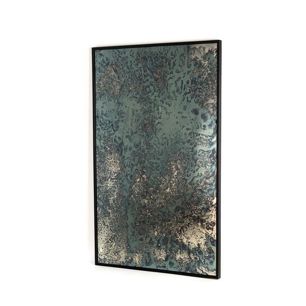 Acid Wash Floor Mirror In Iron Matte Black