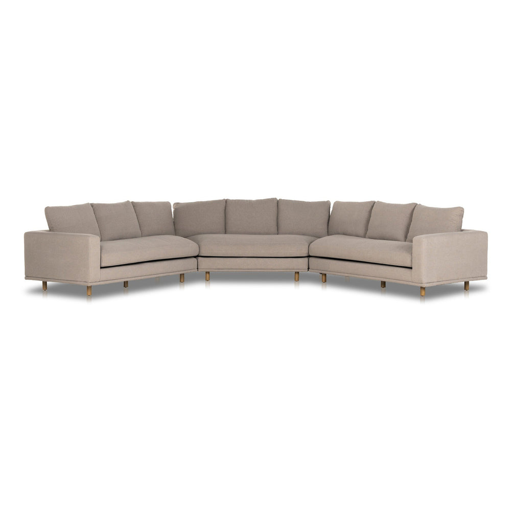 Dom 3 Pc Sectional-Large Wedge In Portland Cobblestone-Distressed Sienna