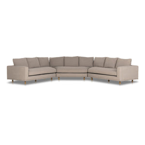 Dom 3 Pc Sectional-Large Wedge In Portland Cobblestone-Distressed Sienna