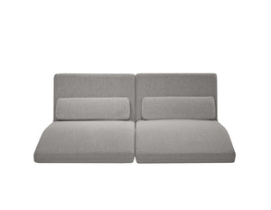 ISO Double Fabric Motion Sofa in Double silver fabric