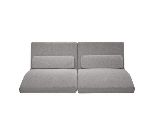 ISO Double Fabric Motion Sofa in Double silver fabric