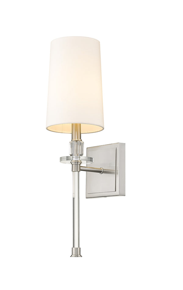 Sophia 1 Light Wall Sconce in Brushed Nickel Finish