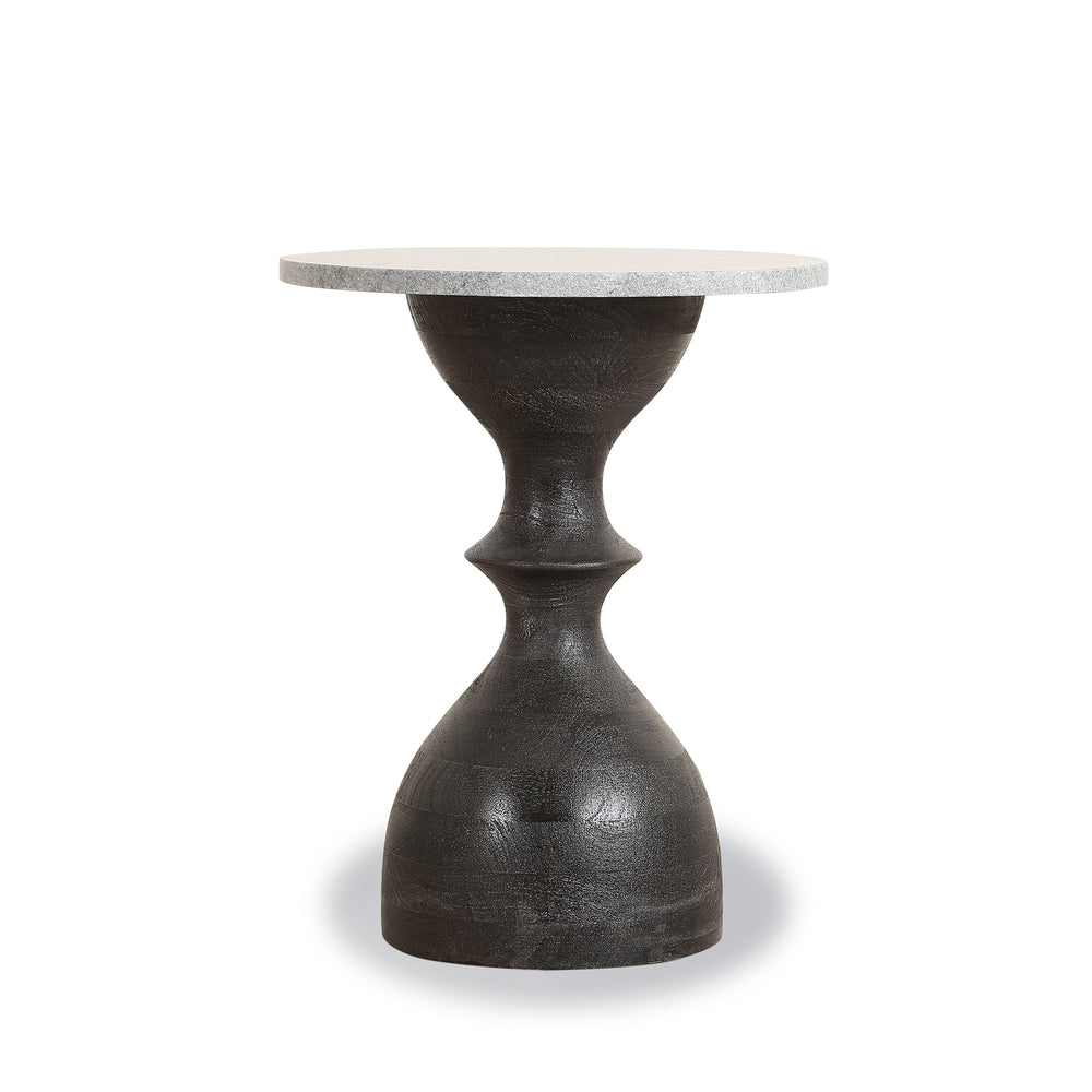 Jaipur 18" Martini Black Side Table