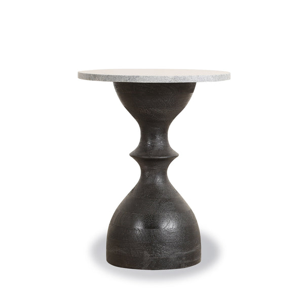 Jaipur 18" Martini Black Side Table
