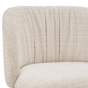 Millie KD Chenille Counter Stool, Canova Ivory