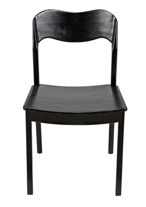 Weller Sungkai/Mindi Chair in Charcoal Black