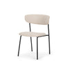 Corey Dining Chair w/ Oatmeal Fabric & Matte Black Metal
