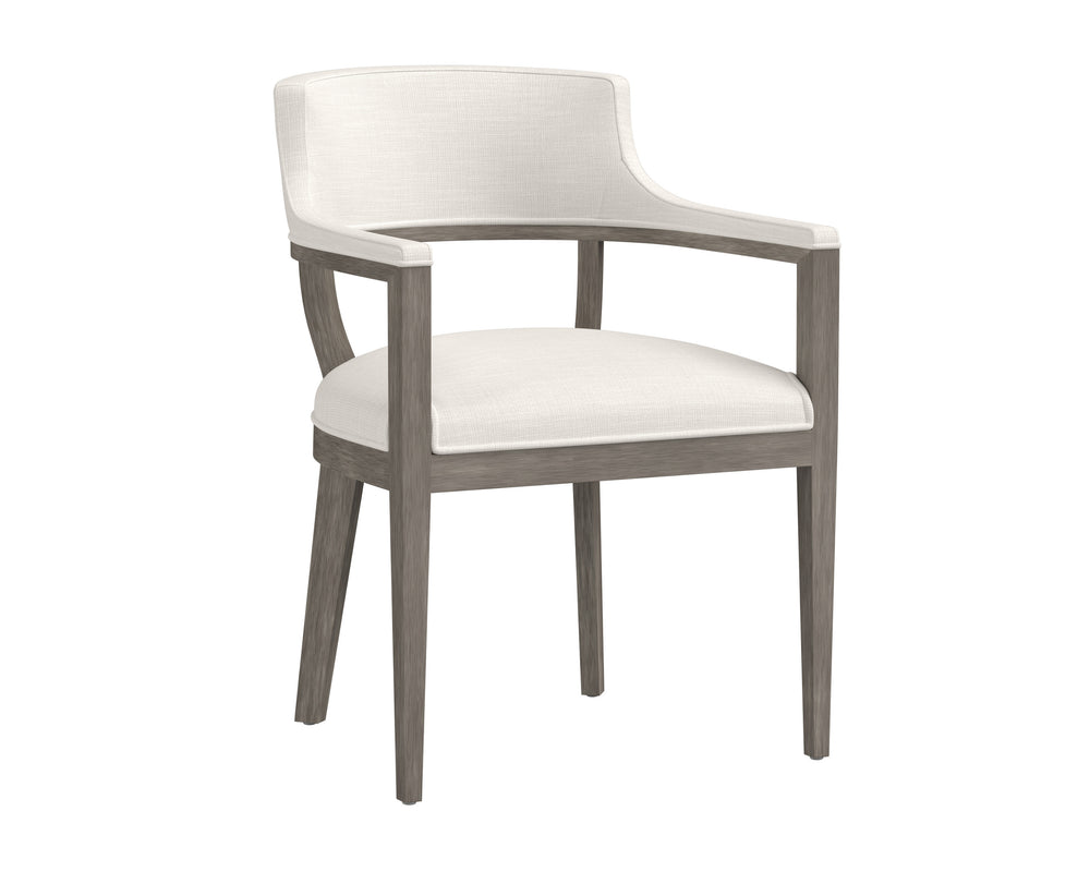 BRYLEA DINING ARMCHAIR - ASH GREY - LINOSO IVORY