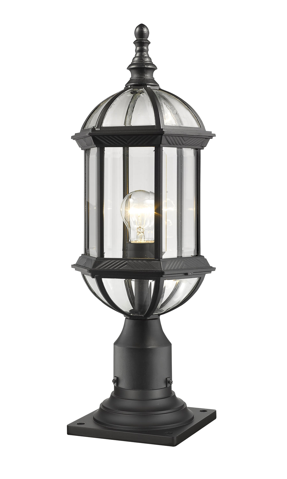 Annex 1 Light Outdoor Pier Mount in Black Finish
