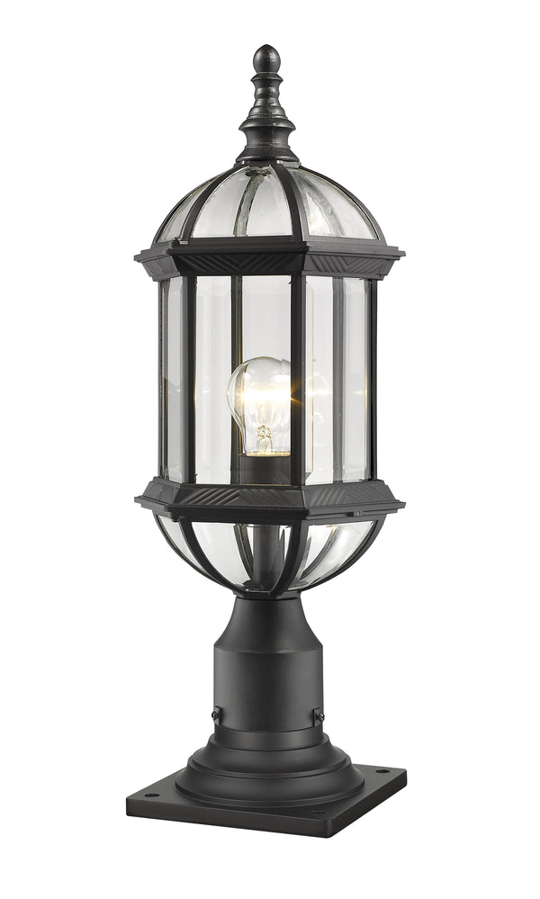 Annex 1 Light Outdoor Pier Mount in Black Finish