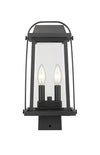 Millworks 2 Light Outdoor Post Mount Fixture in Black Finish