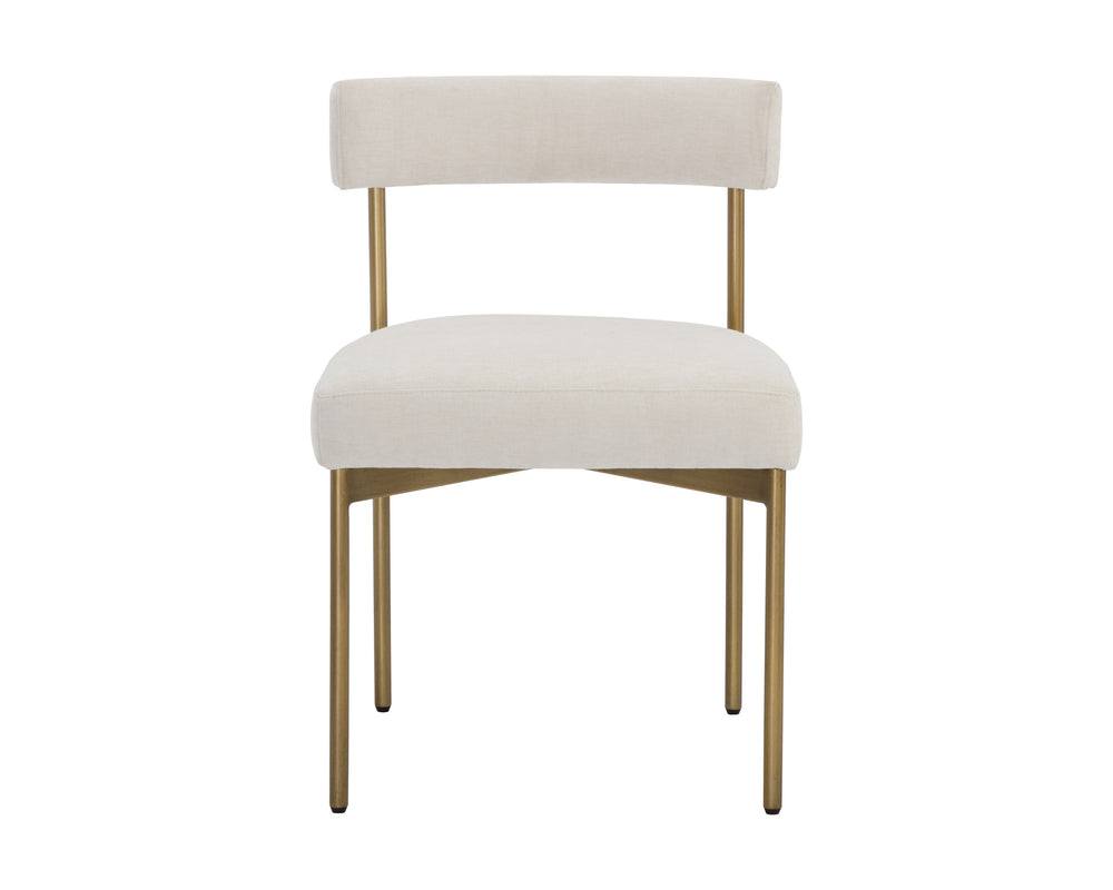 SENECA DINING CHAIR - ANTIQUE BRASS - DANNY IVORY