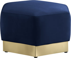 Dianna Ottoman In Navy Velvet