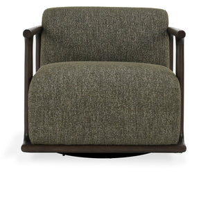 Lucia Upholstered Swivel Chair - Kale Green