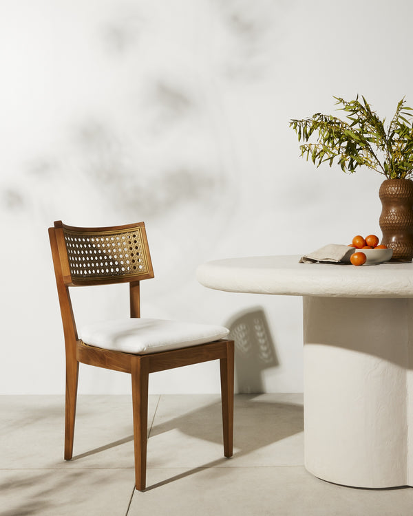 Britt Outdoor Dining Chair In Natural Teak