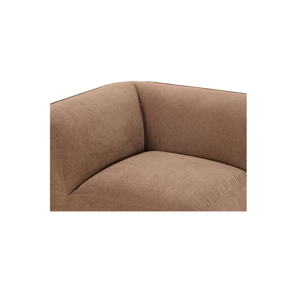 Moe's Isla Corner Chair in Mocha