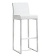 Denmark White Stainless Steel Barstool (Set of 2)