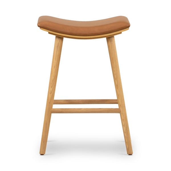 Union Saddle Stool In Smoked Naturl In Counter