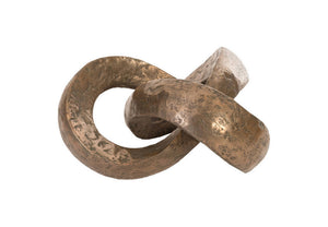 Trifoil Sculpture Base, Bronze with Glass
