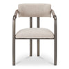 Moe's Cassidy Dining Chair in Brown with Leather Arms