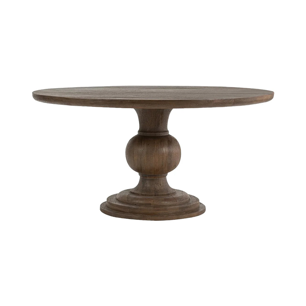 Hera Solid Wood Dining Table - Pecan Brown 60"