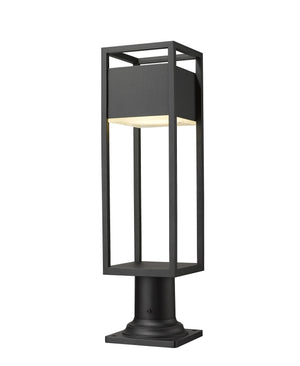 Barwick 1 Light Outdoor Pier Mounted Fixture in Black Finish