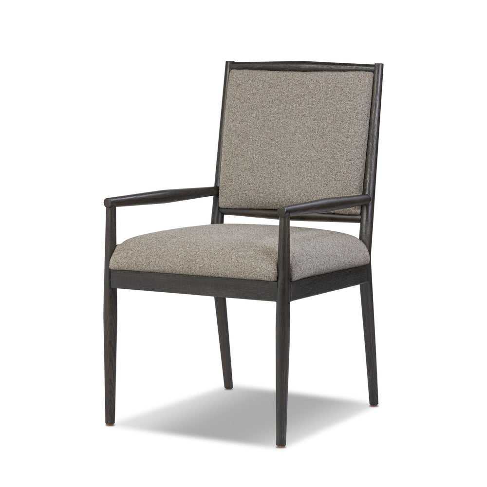 Glenview Dining Armchair In Weslie Feather-Smoked Black Oak