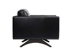 ROGERS ARMCHAIR - CORTINA BLACK LEATHER