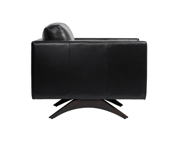 ROGERS ARMCHAIR - CORTINA BLACK LEATHER