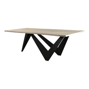 Moe's Bird Dining Table with Solid Oak Live Edge