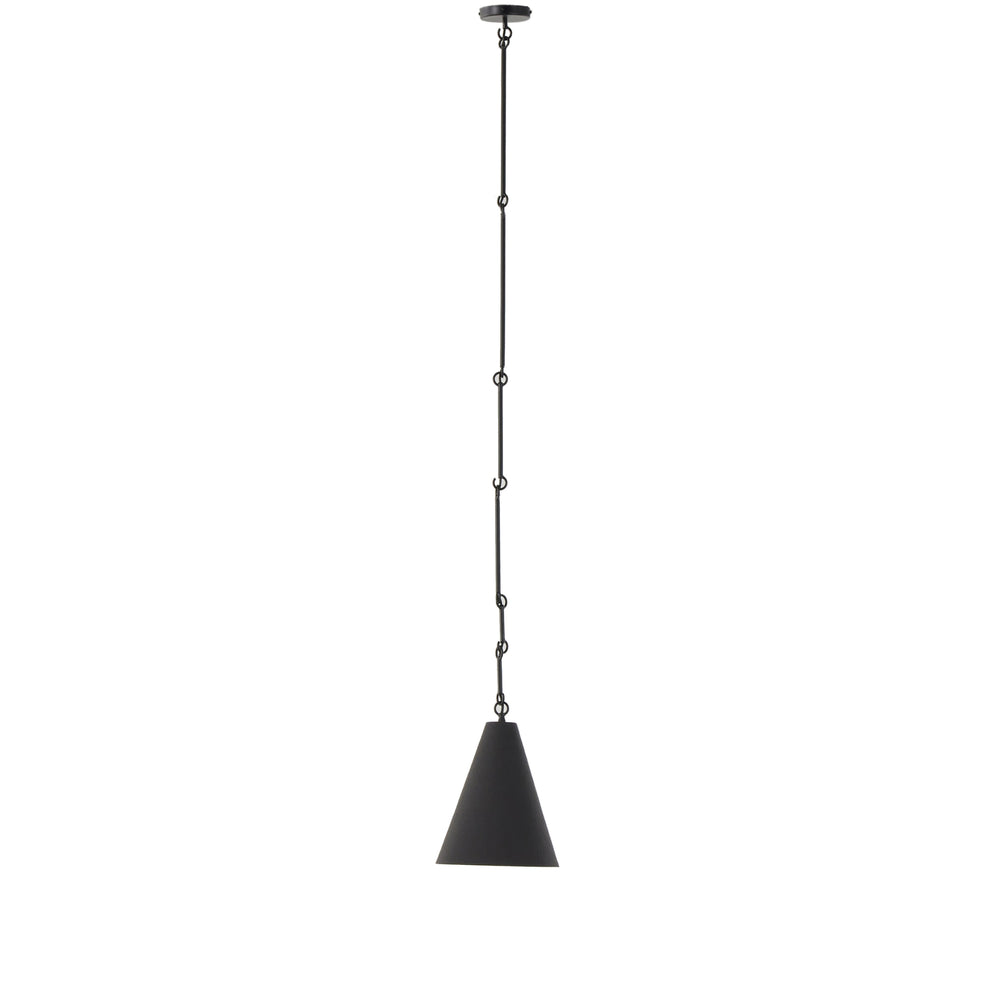 Grazia Small Pendant In Matte Black Plaster