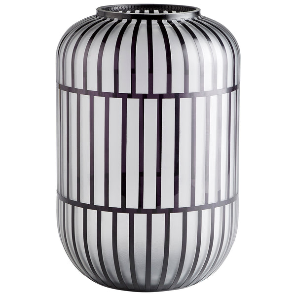 Lined Up Vase in Black