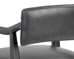 KEAGAN BARSTOOL - BRENTWOOD CHARCOAL LEATHER