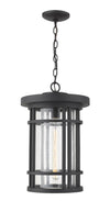 Jordan 1 Light Outdoor Chain Mount Ceiling Fixture in Black Finish